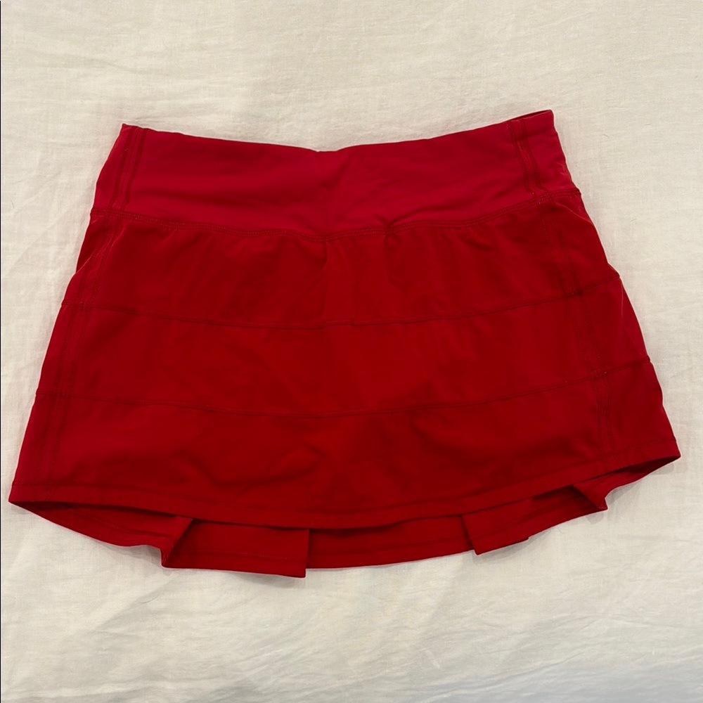 Lululemon Athletica Red Skater Mini Skirt